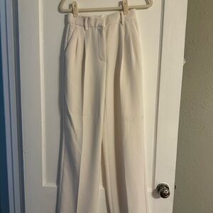 Aritzia Wilfred Cream Wide Leg Pants